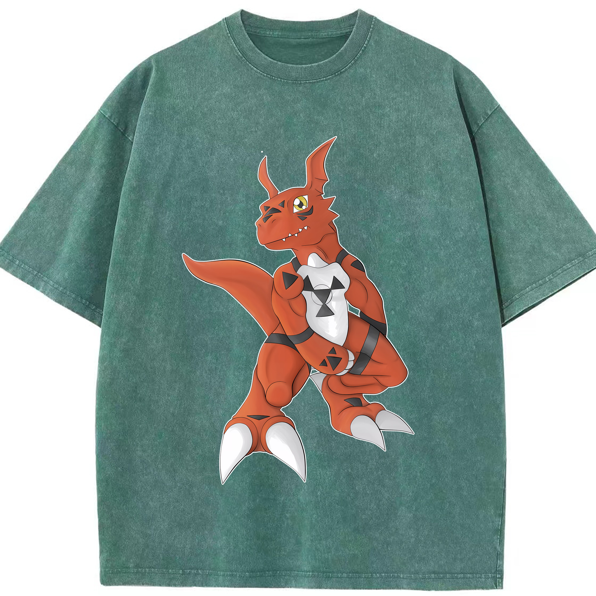 （画像用） Digimon デジタルモンスター/デジモン 綿100% ヴィンテージ風 半袖Tシャツ（フロントプリント）